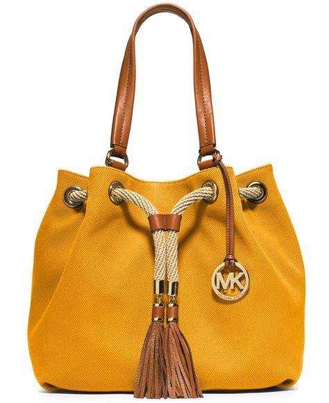 michael kors shoulder yellow tote dimensions|extra large Michael Kors Tote.